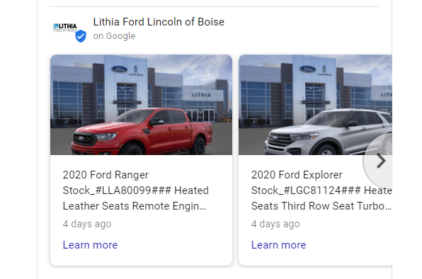 Google My Business example image