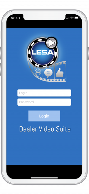 LESA DVS app on phone