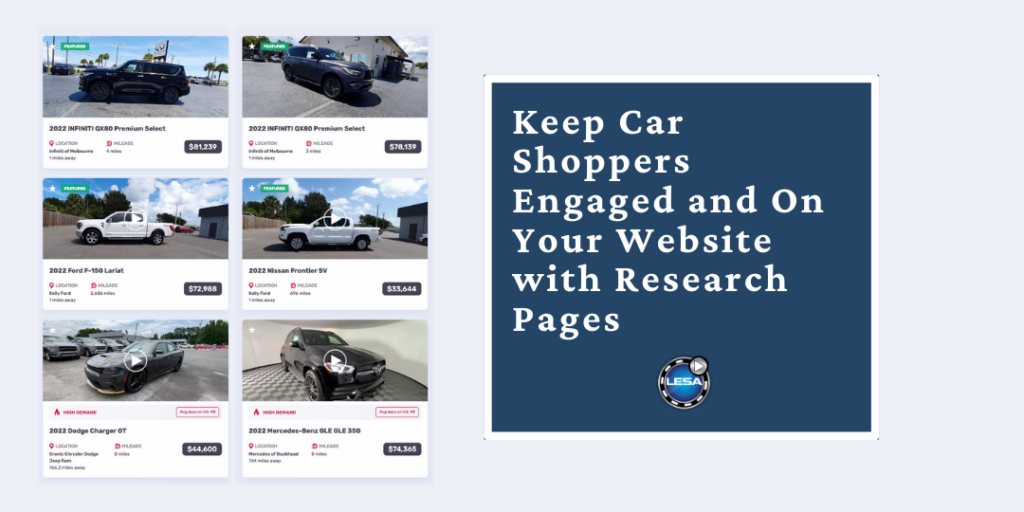 Keep Car Shoppers Engaged and On Your Website Longer with Research Pages